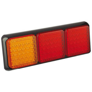 LED achterlicht met zwarte rand  | 12-24v | 40cm. kabel